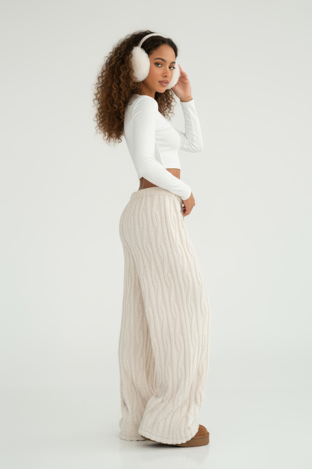 ÉLÛNE - Ribbed Lounge Trousers